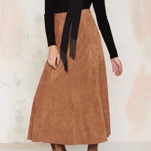 Vintage Suede Maxi Skirt